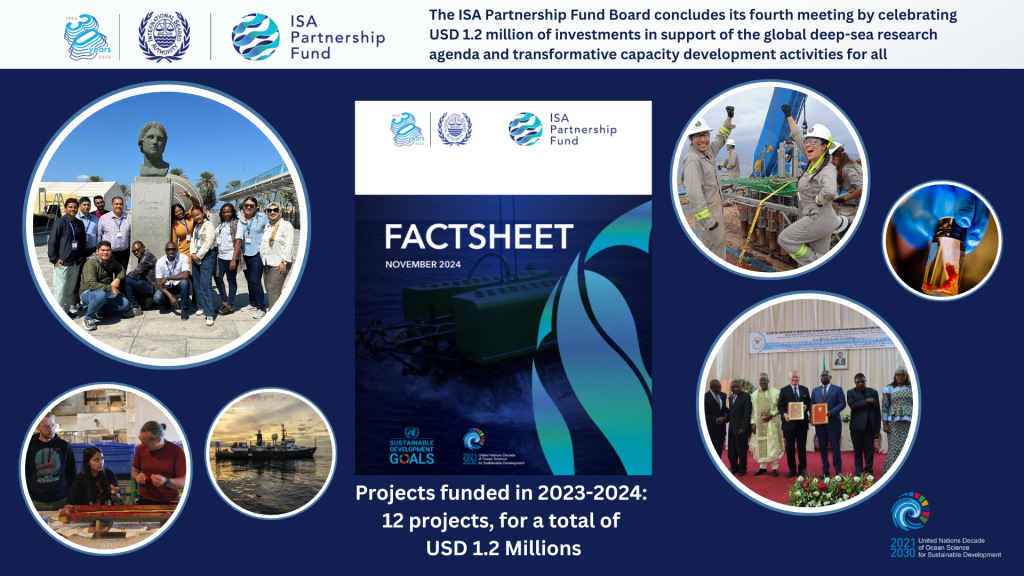 ISA Partnership Fund Board concludes its fourth meeting by celebrating  USD1.2 million of investments in support of the global deep-sea research agenda and transformative capacity development activities for all